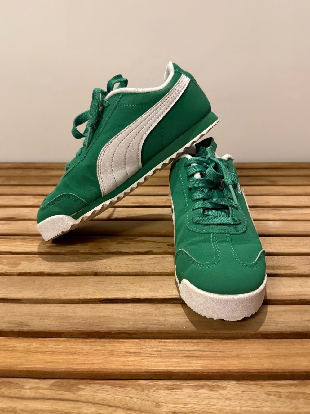 Puma Kids Green Roma Sneakers